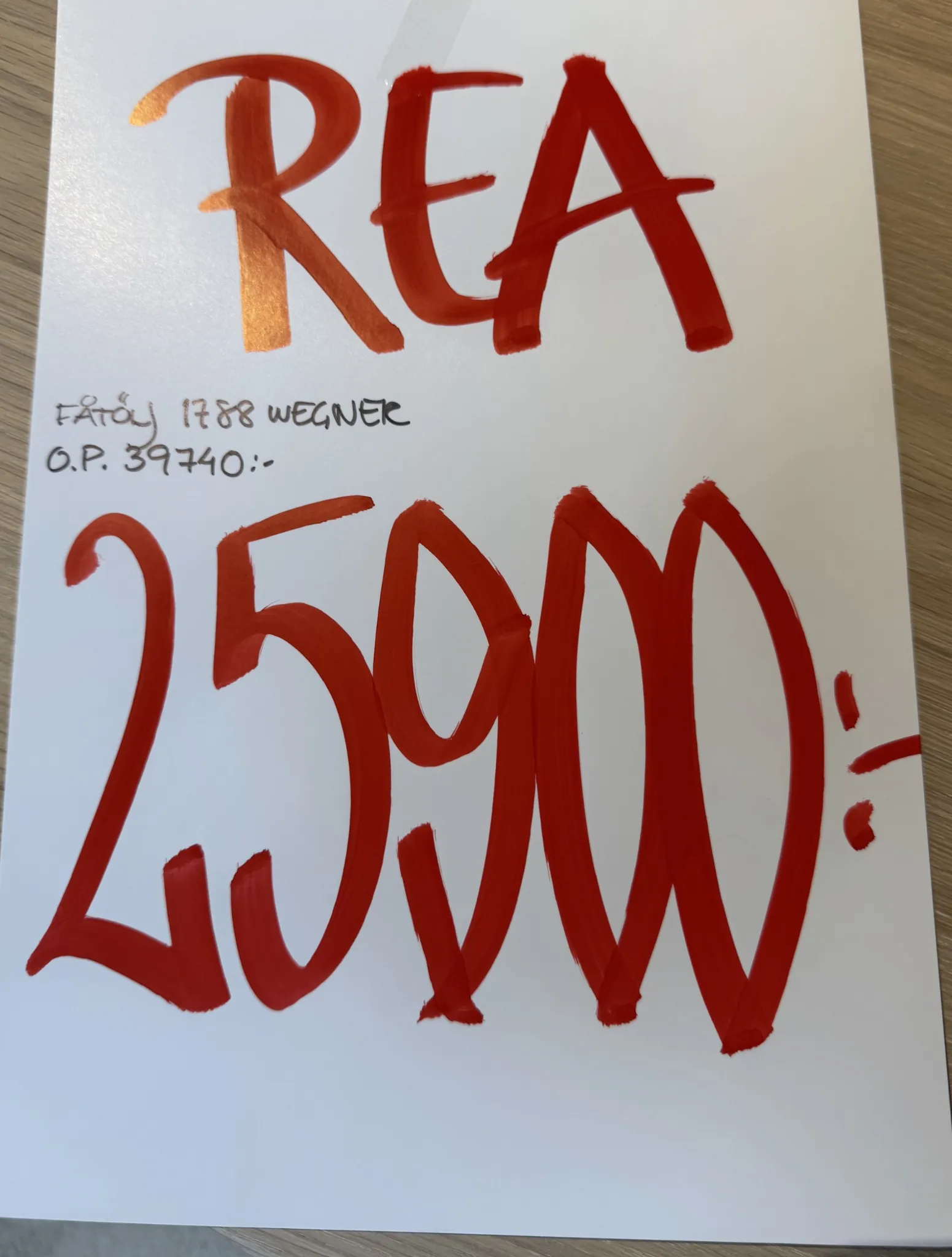 1788 Wegner Easy Lounge Chair/Reapris 25900:-