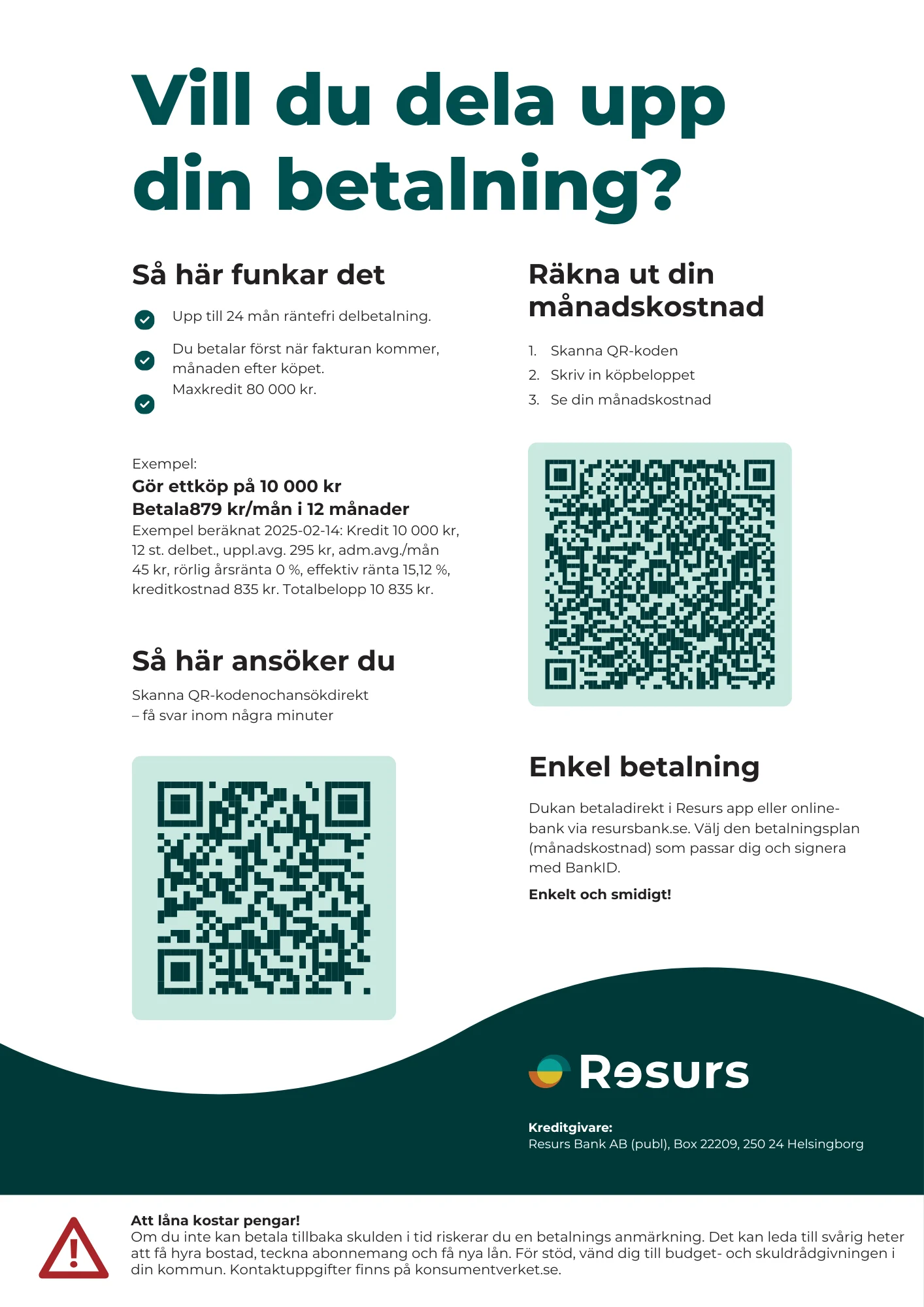 Resurs Bank delbetalning