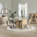 Collum matbord runt med ilägg