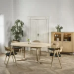 Malli matbord runt med ilägg