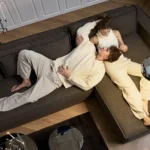 Newilla bäddsoffa med divan avtagbar klädsel