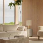 Nonna 49 bordslampa travertin