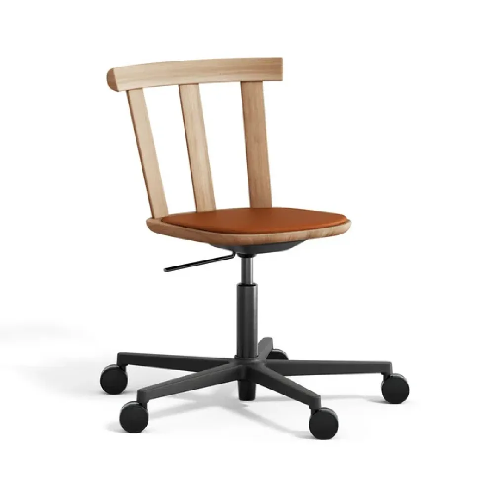 Relaterad produkt: Alt stol med snurr och hjul klädd sits