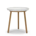 Tureen sidobord / satsbord Ø52 cm marmor Carrara