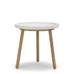 Tureen sidobord / satsbord Ø52 cm marmor Carrara