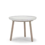 Tureen sidobord / satsbord Ø52 cm marmor Carrara