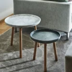 Tureen sidobord / satsbord Ø52 cm marmor Carrara