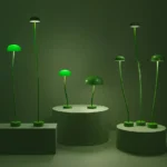 Curve glas golvlampa