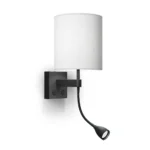 Dual vägglampa med spotlight