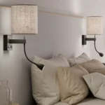 Dual vägglampa med spotlight