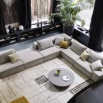 Samet high soffa byggbar