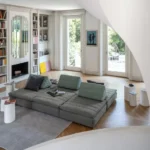 Samet low soffa byggbar