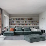 Samet low soffa byggbar