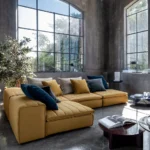 Samet low soffa byggbar