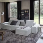 Samet soffa byggbar