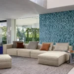 Samet soffa byggbar