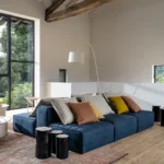 Samet soffa byggbar