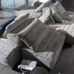 Samet soffa byggbar