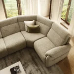 Houston C280 hörnsoffa med recliner i tyg eller läder