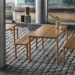 Linear Steel matbord 140×75 cm