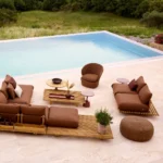Circle fotpall / puff extra stor