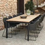 Drop matbord teak med ilägg