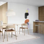 Fiber barstol / barpall 65 cm stålunderrede