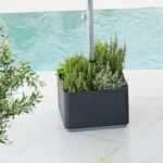 Grow parasollfot med odlingslåda