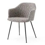 Rely karmstol med metallben HW35 helklädd