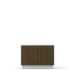 Line Burned Walnut skänk 2 dörrar ben eller sockel