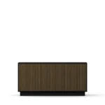 Line Burned Walnut skänk 3 dörrar ben eller sockel