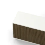 Line Burned Walnut skänk 3 dörrar ben eller sockel