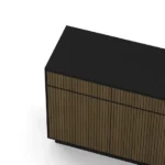 Line Burned Walnut skänk 3 dörrar hög ben eller sockel