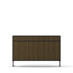 Line Burned Walnut skänk 3 dörrar hög ben eller sockel