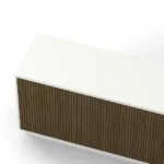 Line Burned Walnut skänk 4 dörrar ben eller sockel