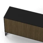 Line Burned Walnut skänk 4 dörrar ben eller sockel