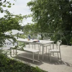 Linear Steel matbord 140×75 cm