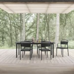 Linear Steel matbord 140×75 cm