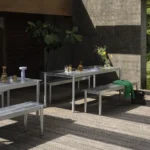 Linear Steel matbord 140×75 cm
