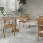 Linear Steel cafébord 70×70 cm