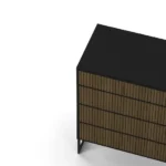 Line Burned Walnut byrå 3+3 lådor ben eller sockel