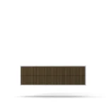 Line Burned Walnut byrå 6 lådor vägghängd