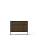 Line Burned Walnut byrå 3 lådor ben eller sockel
