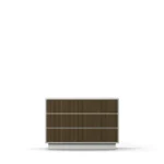 Line Burned Walnut byrå 3 lådor ben eller sockel