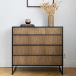 Line Burned Walnut byrå 3+3 lådor ben eller sockel
