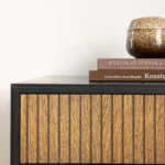 Line Burned Walnut byrå 3 lådor ben eller sockel