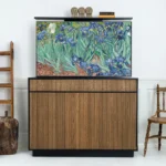 Line Burned Walnut TV Lift 55″
