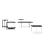 Plateau Ø42 sidobord marmor