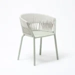 Ria karmstol med hel flätad rygg