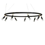 Star taklampa rund svart